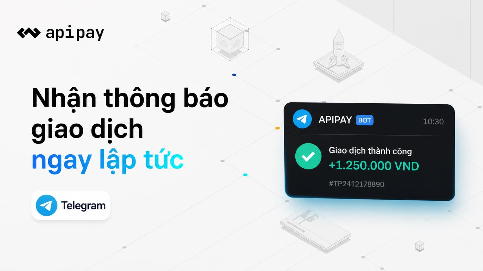 Giao diện thông báo giao dịch ApiPay trong Telegram